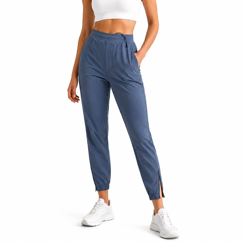 Lululemon Jogger Pants XS Deep Teal High Rise Running Tech Training Zip Cuff